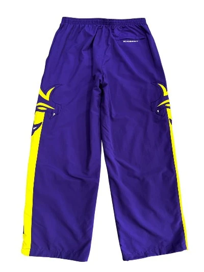 Men's Purple Big Patch Streetwear Track Pants Men's Purple Big Patch Streetwear Track Pants