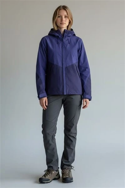 Color‑Block Waterproof Hiking Shell Jacket high quality