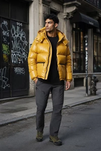 Men's Streetwear Oversized Hooded Down Puffer Jacket price